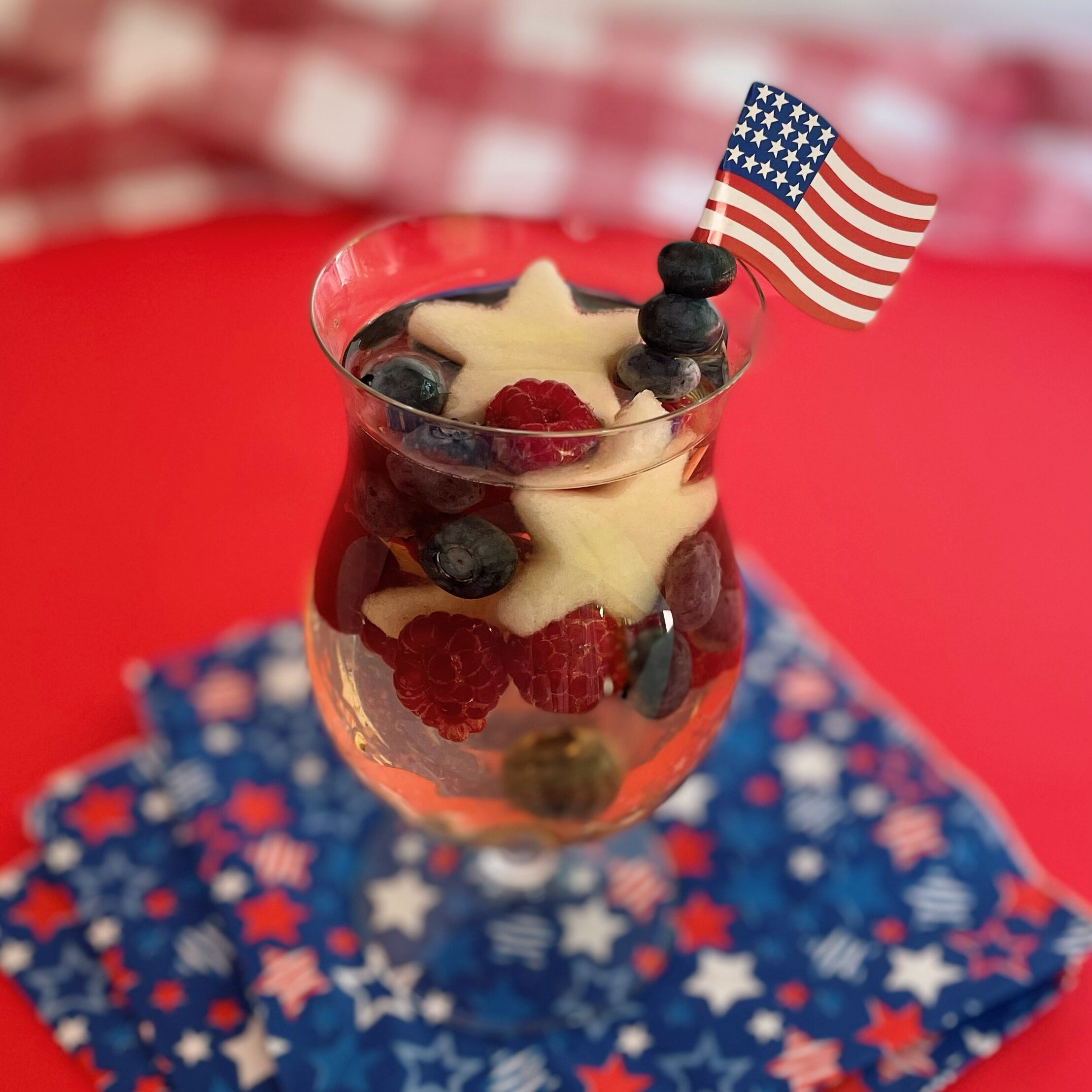 Red, White and Blue Sangria Mocktail