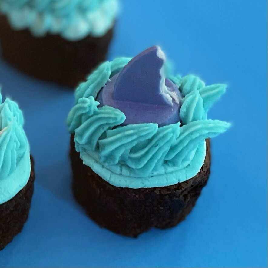 Shark Brownie Bites