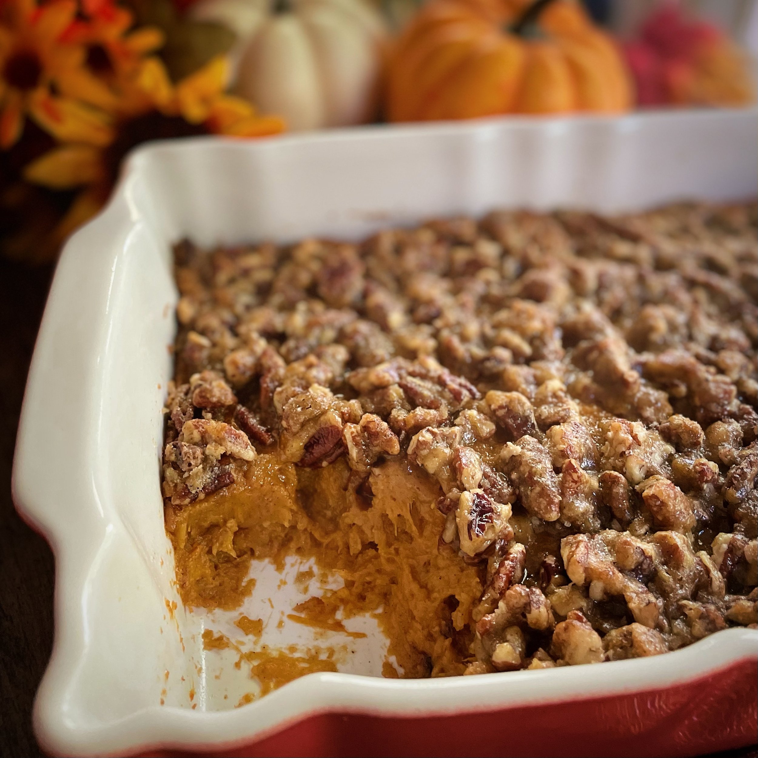 Sweet Potato Casserole w/Pecan Topping