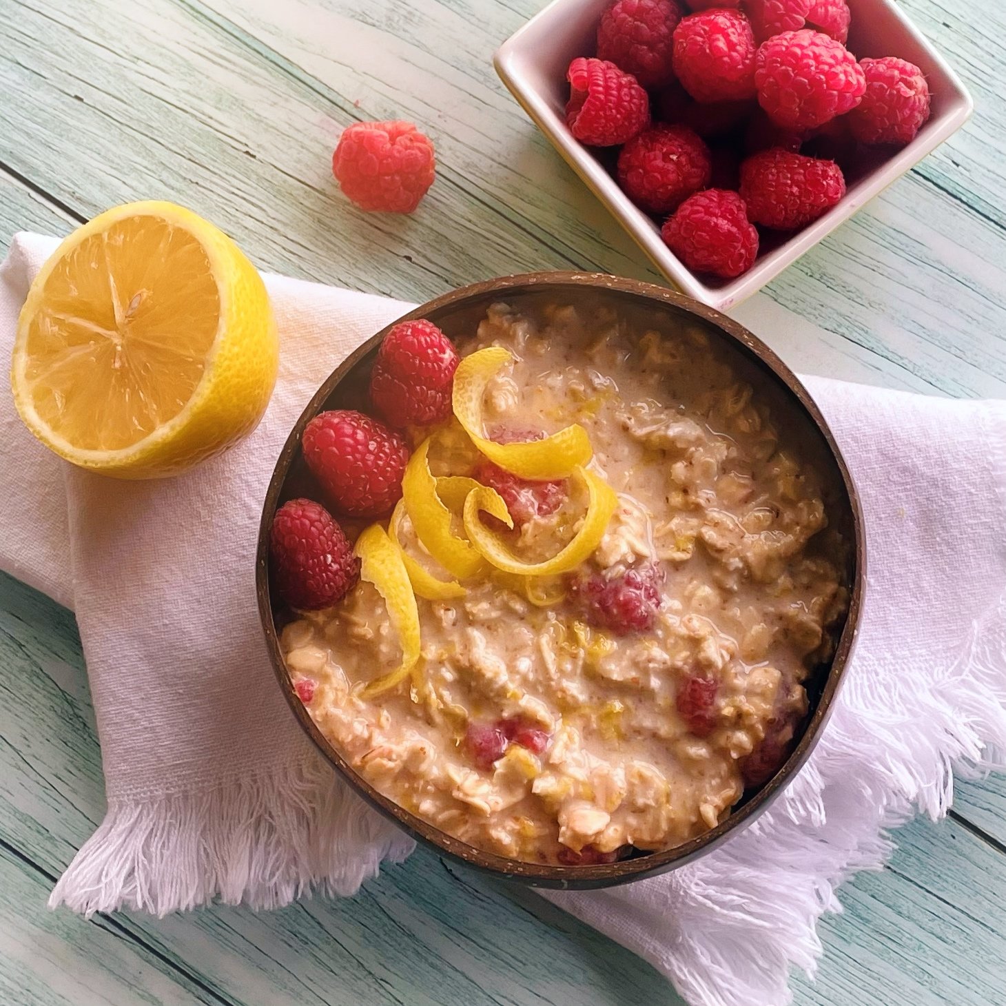 dairy free recipes for raspberry lemon overnight oats