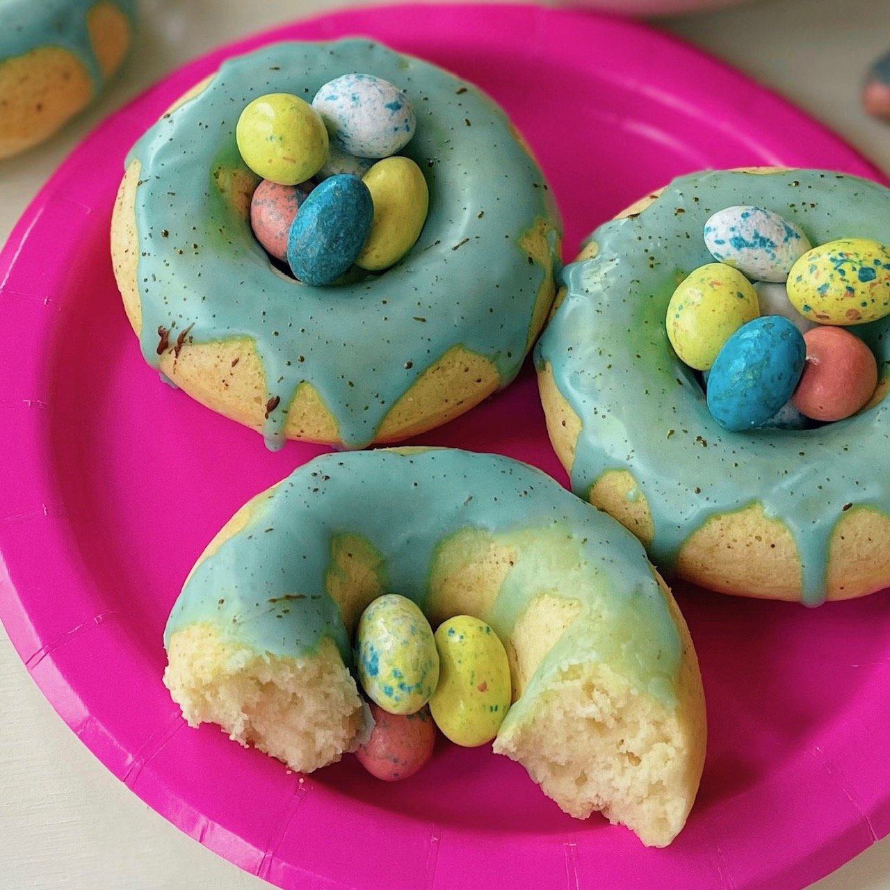 Robin’s Egg Speckled Doughnuts