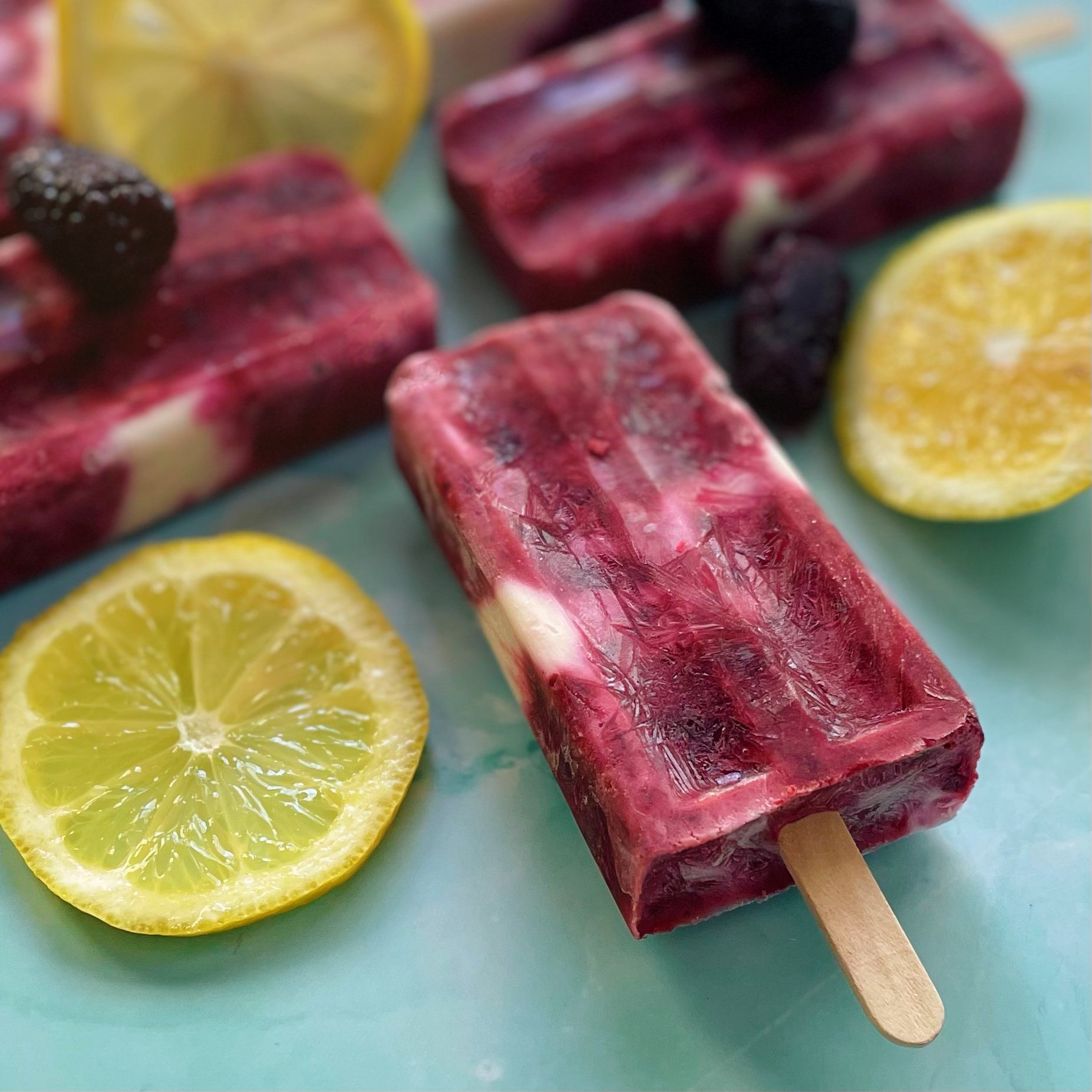 Blackberry Cheesecake Popsicles