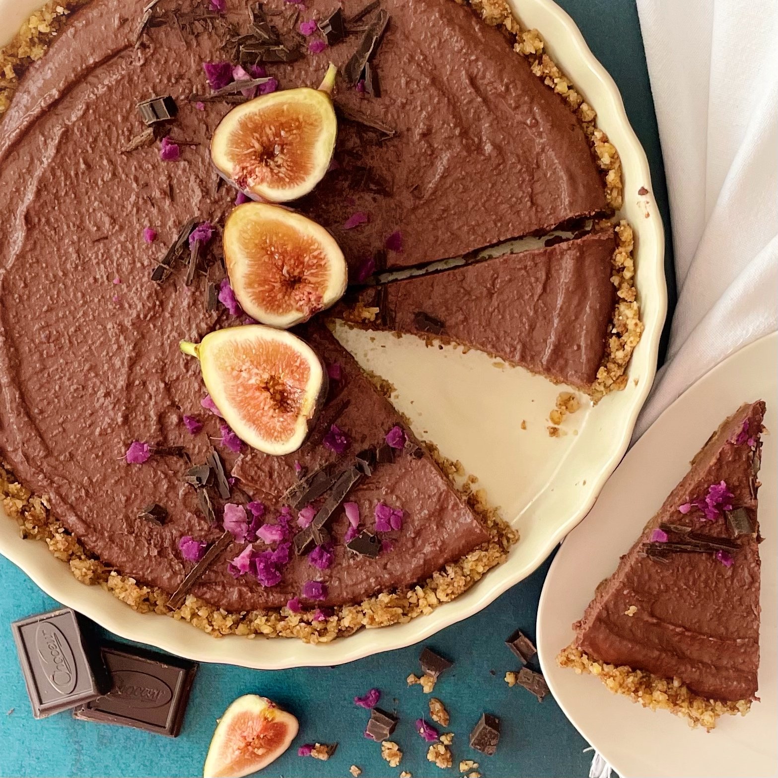 Purple Sweet Potato Chocolate Tart