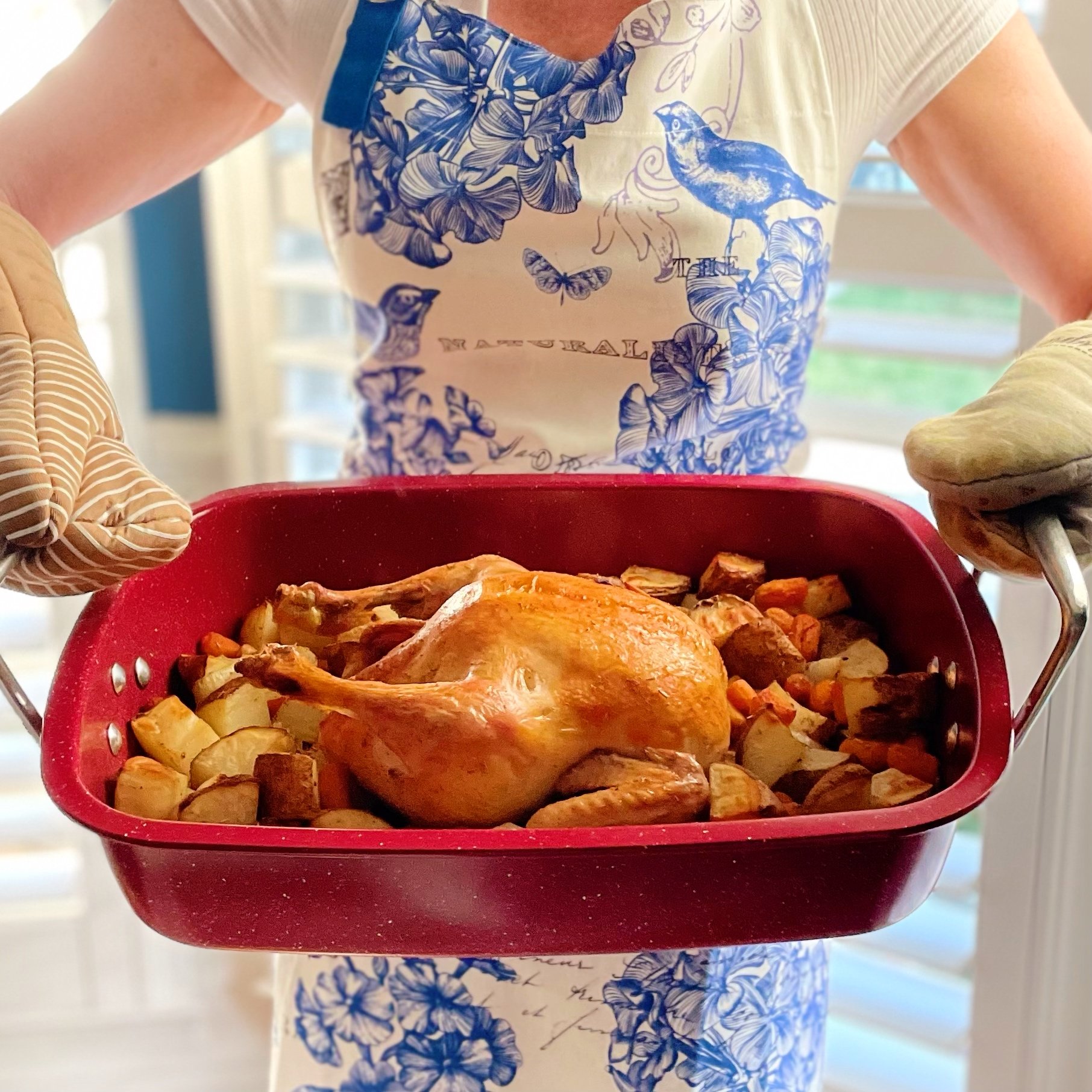 One Pan Roasted Whole Chicken and Vegetables