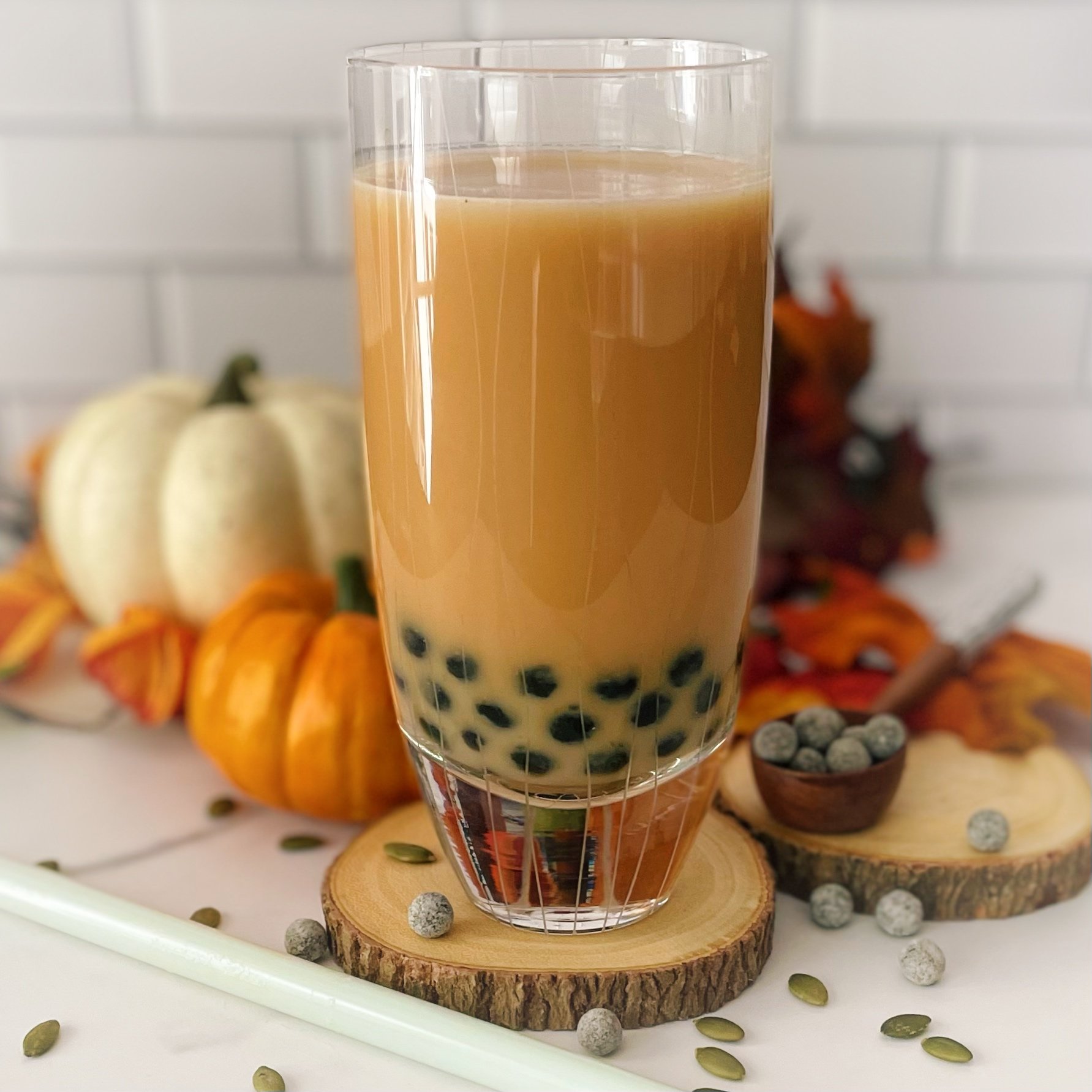 Pumpkin Chai Boba Tea