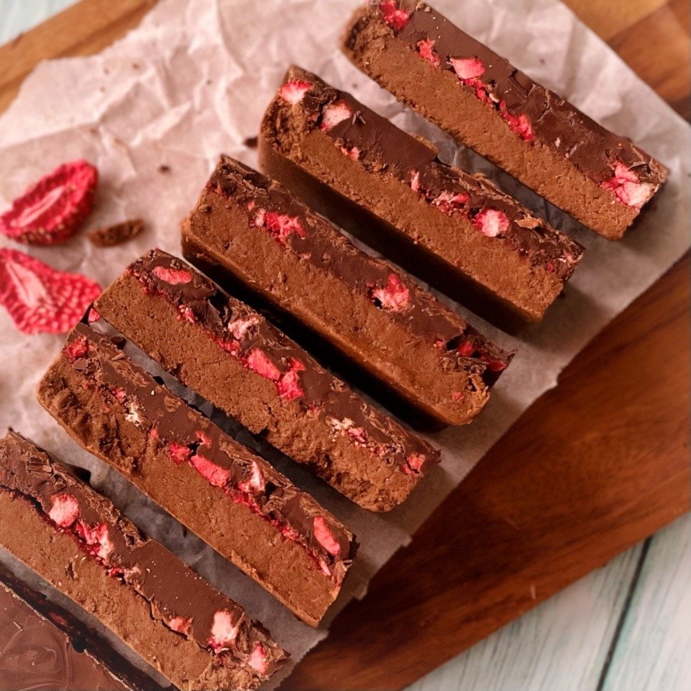 Homemade Protein Bars Chocolate Strawberry