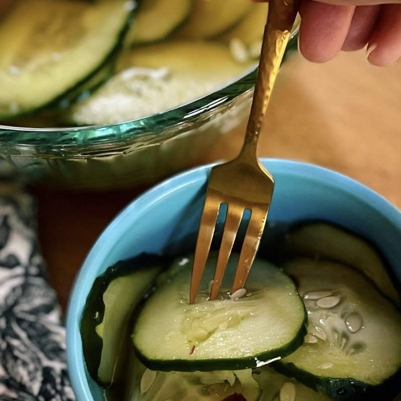 Spicy Quick Pickled Cucumbers