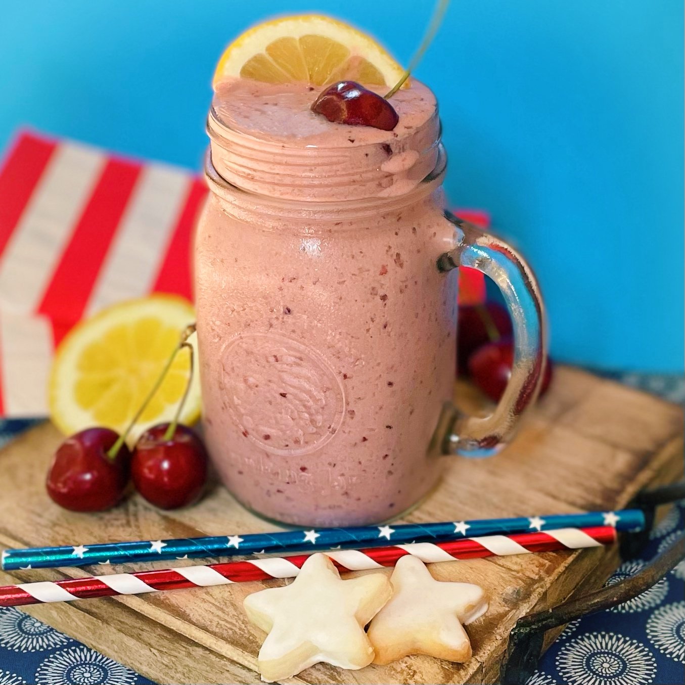 How to make a creamy cherry smoothie with no banana.