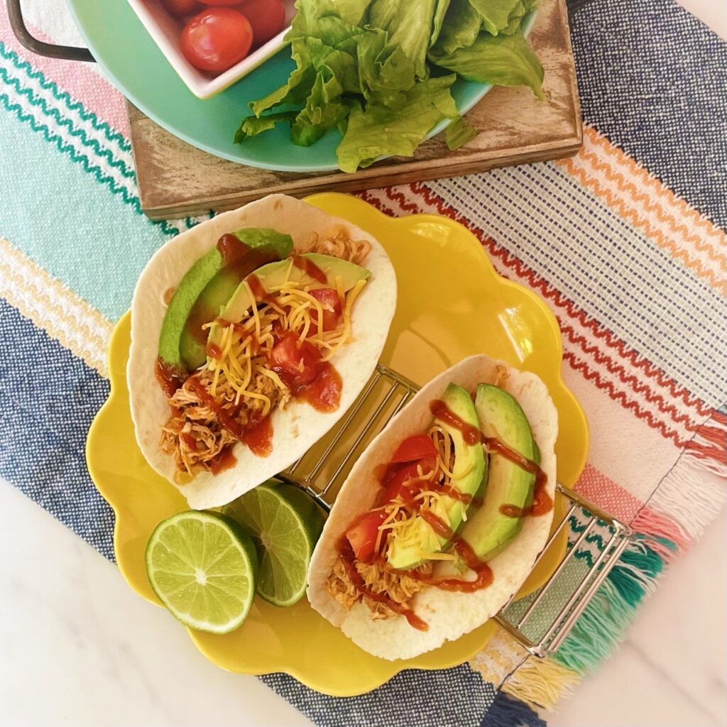 salsa chicken tacos easy recipe
