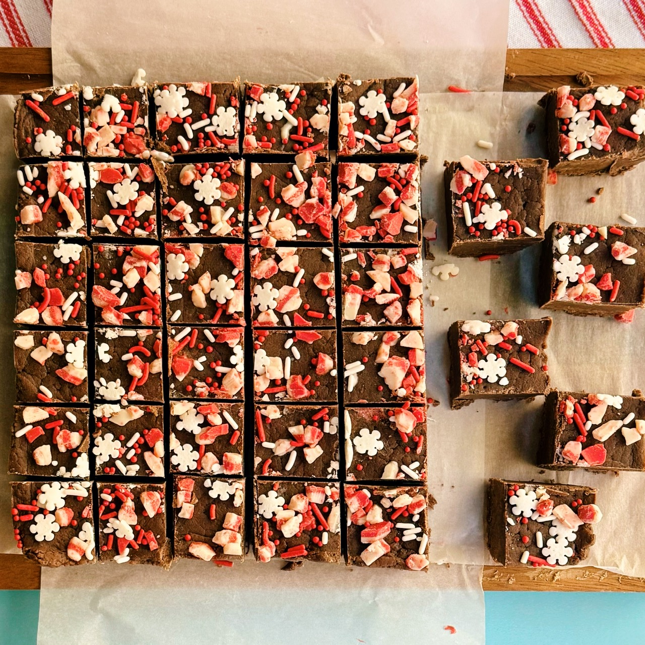 Easy Microwave Chocolate Peppermint Fudge