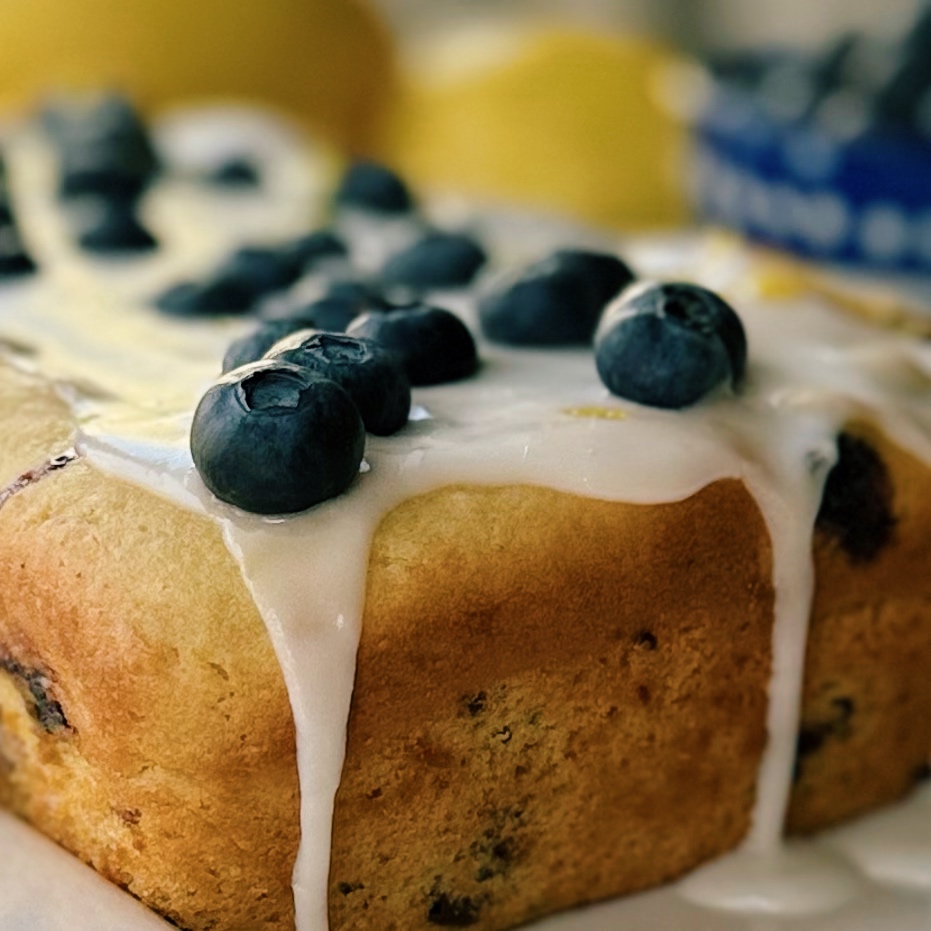 lemon blueberry loaf cake dairy free